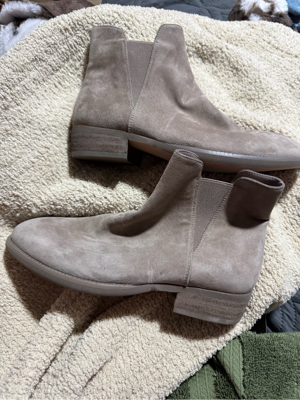 Taupe Suede vaneli Ankle Boots - Women
